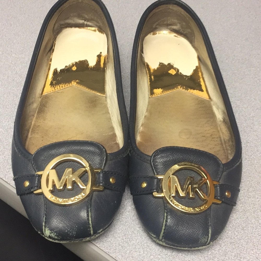 Micheal Kors blue flats, really used!